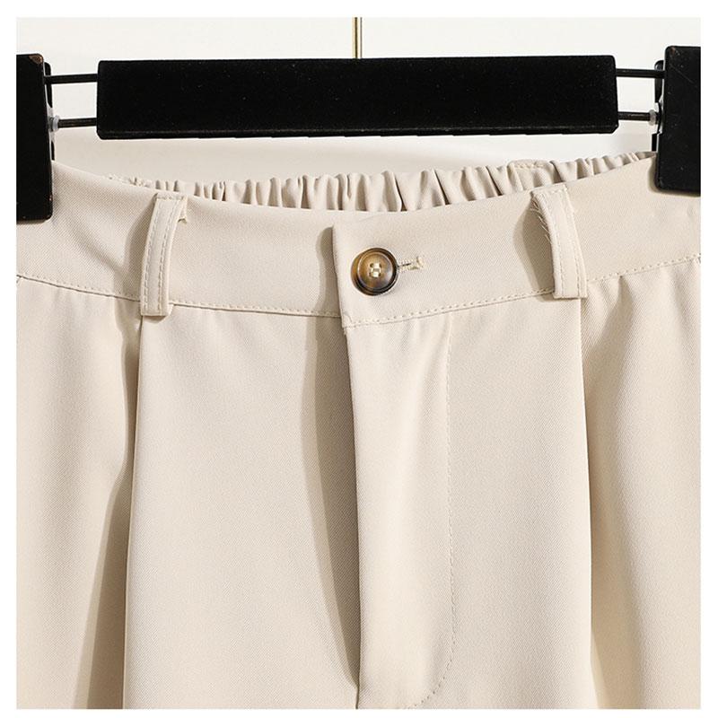 Dimanaf 2022 Plus Size Summer Shorts Pants High Waist Women Basic Pants Big Casual Female Casual Trousers Green Pants 5XL