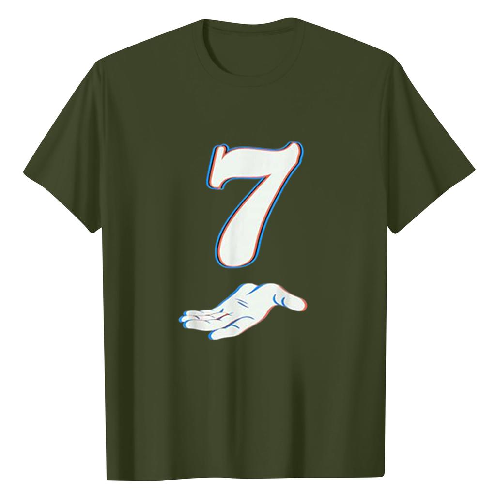 Ladies' Digital Printed Casual Round Neck Short Sleeved Top