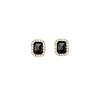 Black flash diamond stud earrings female French niche earrings classic Internet celebrity same earrings