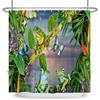 Funny Frog Cartoon Shower Curtain Sets Leaf Animal Creative Children Bathroom Decor Waterproof Fabric Home Hooks Bath Curtains