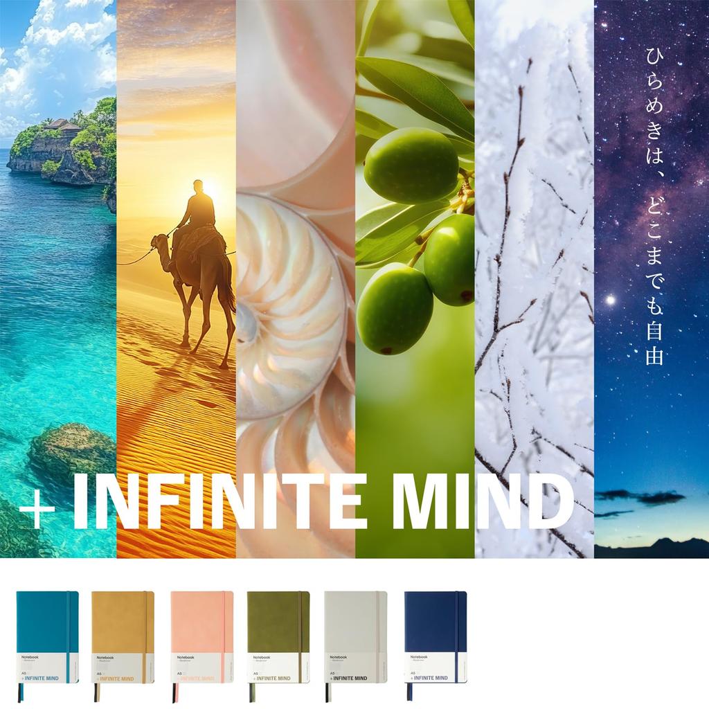 INFINITE MIND Hardcover A5 PU Leather Expand Your Improve Your Mind Through Stylish School Stationery PU 5mm Notebook, Imagination, Writing, Journal,