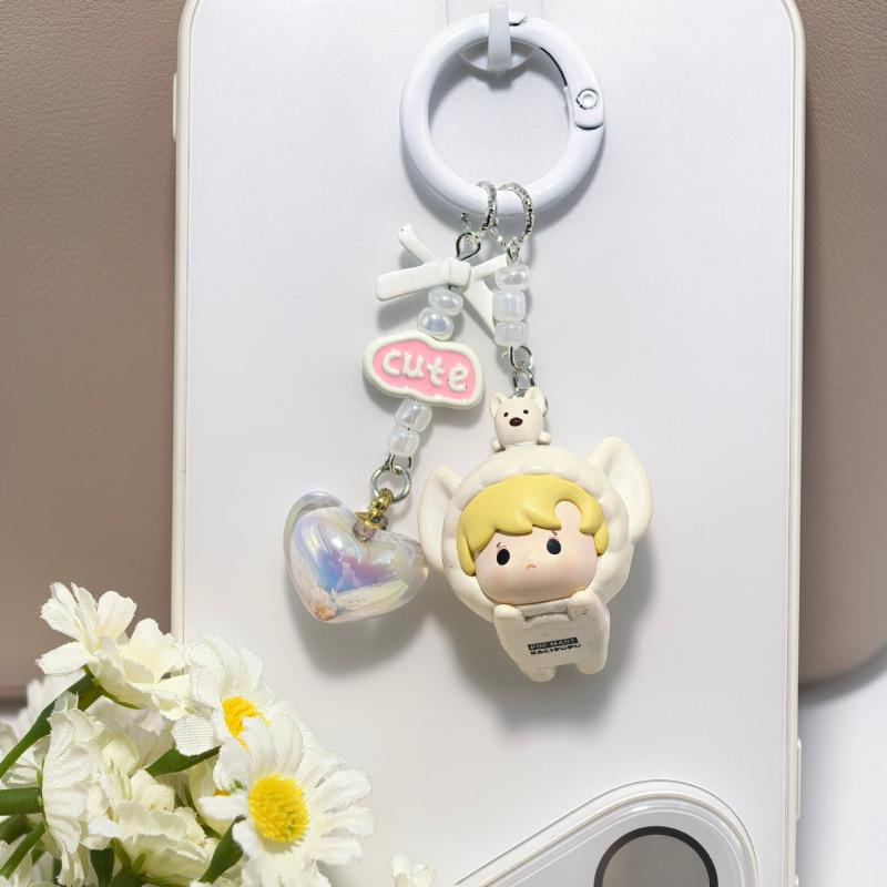 Original Pop Mart Bubble Bean Pyjama Herz Tidelope Anhänger Handy Lanyard