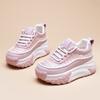 Mesh Breathable White Shoes for Women Summer Thin Dad Shoes Platform Thick Sole Casual Height-enhancing Mesh Shoes