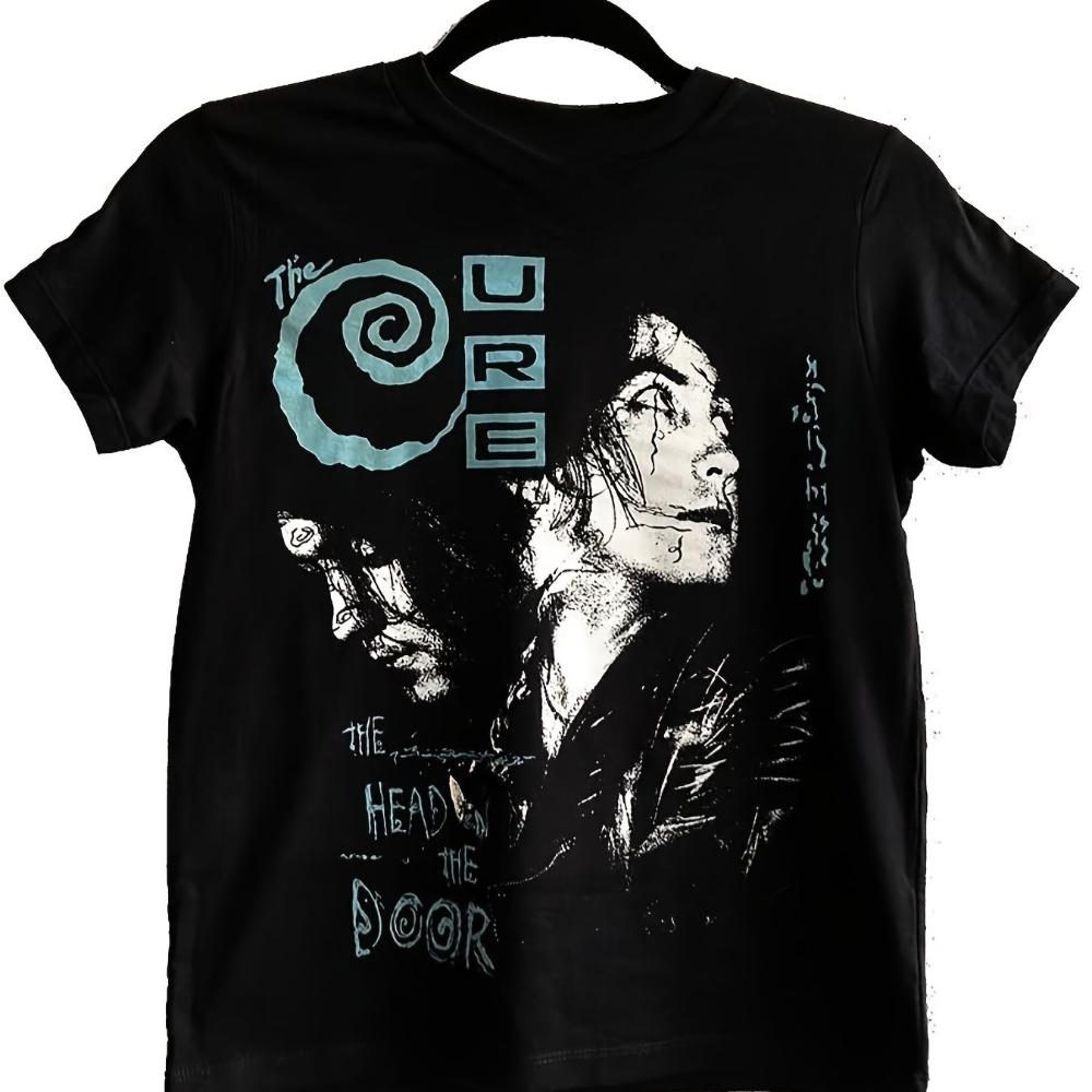 The Cure Black TShirt The Head on The Door Extremely Rare Unisex ShortSleeve TShirt Stylish Print graphic t shirts S
