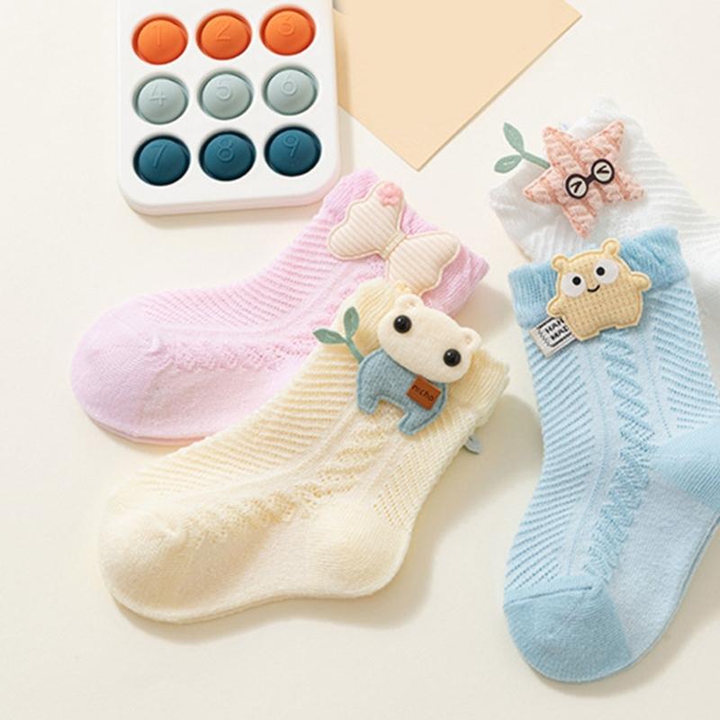 1 para niemowlęcych skarpetek do kostek z wzorem kreskówkowym Obuwie Skarpety unisex do codziennego chodzenia Chłopcy Dziewczynki