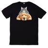 T-Shirt Lustiges Beste Freunde Katze und Hund Motiv