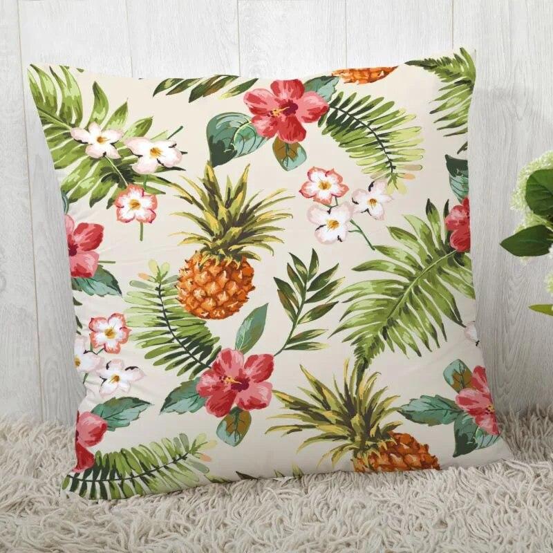 Pillowcase Pineapple Pattern Square  Christmas Zipper