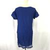 Made in Japan UNITED BAMBOO 100% Silk Sheer Dress 4 Blue Tops Shirts cBH628(USED)