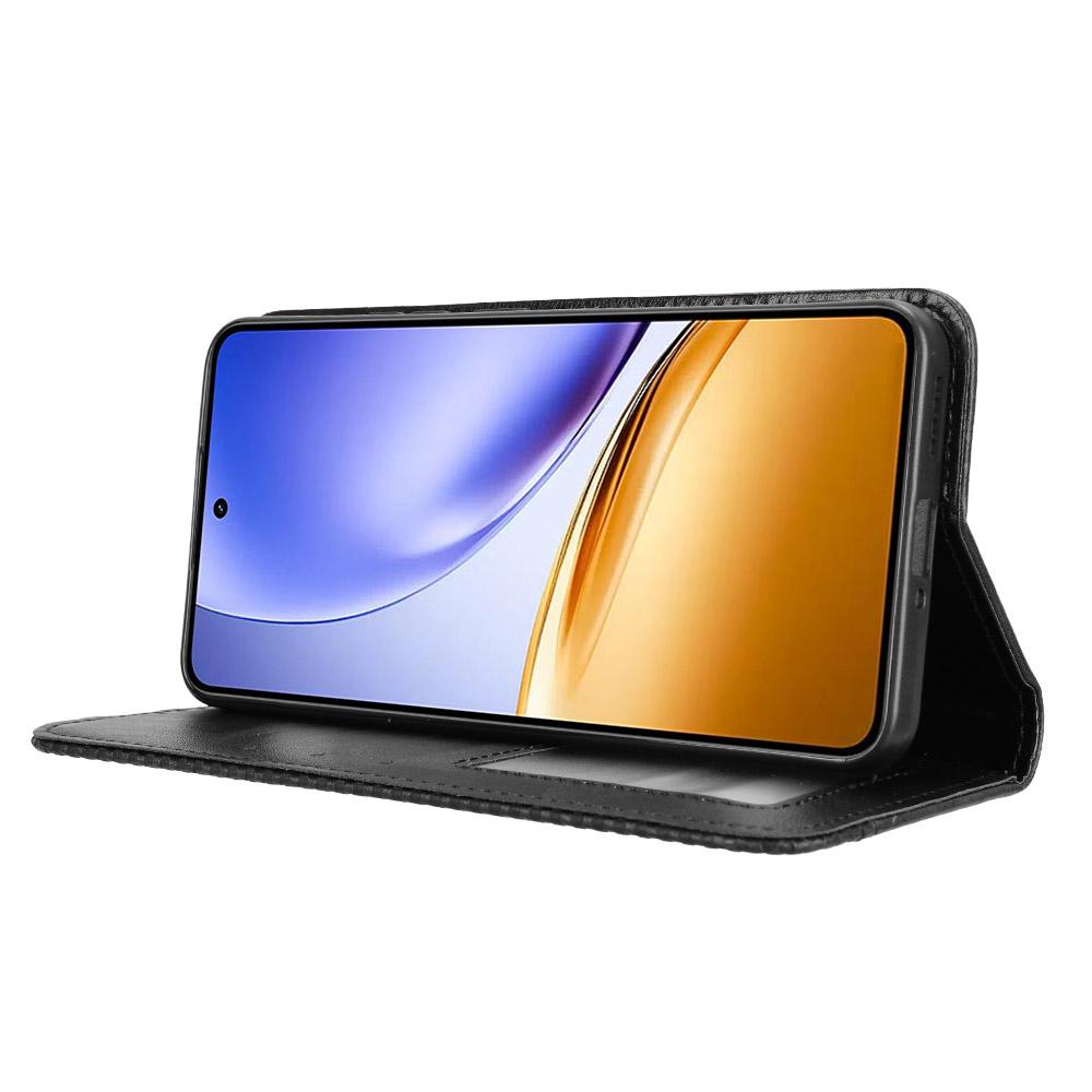 For Realme 14T 5G/14 5G Leather Case Wallet Stand Retro Texture Phone Cover