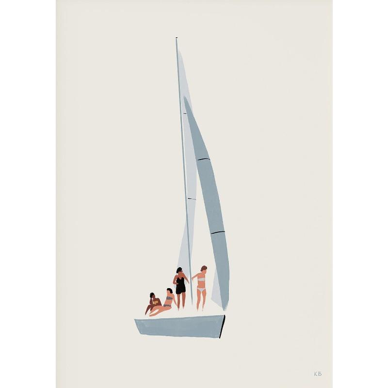 Sailboat Swimming Pool Ocean Floral Minimalist Wall Art Canvas Painting Posters and Prints Wall Pictures for Living Room Decor