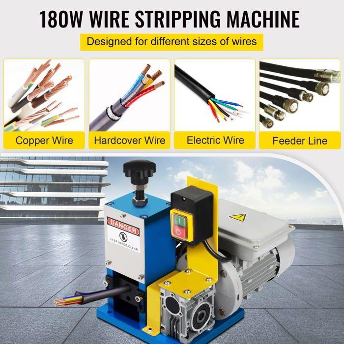 Machine À Dénuder Les Fils - HAPPYBUY - 052stripper2 - Moteur 1/4HP - Lames Tranchantes - Portable