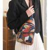 Breast Splice Bag Female New Fashion One-shoulder Bag Small Bag Print Trend Casual Soft Leather Slant Cross Bag Women
