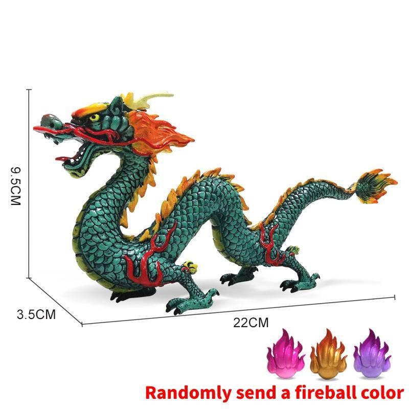 Chinesische Drachenmythologie Modell Pvc Statische Skulptur für Büro- oder Wohnzimmerausstellung