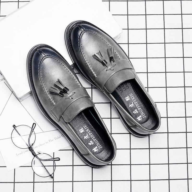 Tassel Leather Shoes Fashion Trend Casual And Comfortable One-Pedal Men'S Shoes Trendy Shoes 20191-A