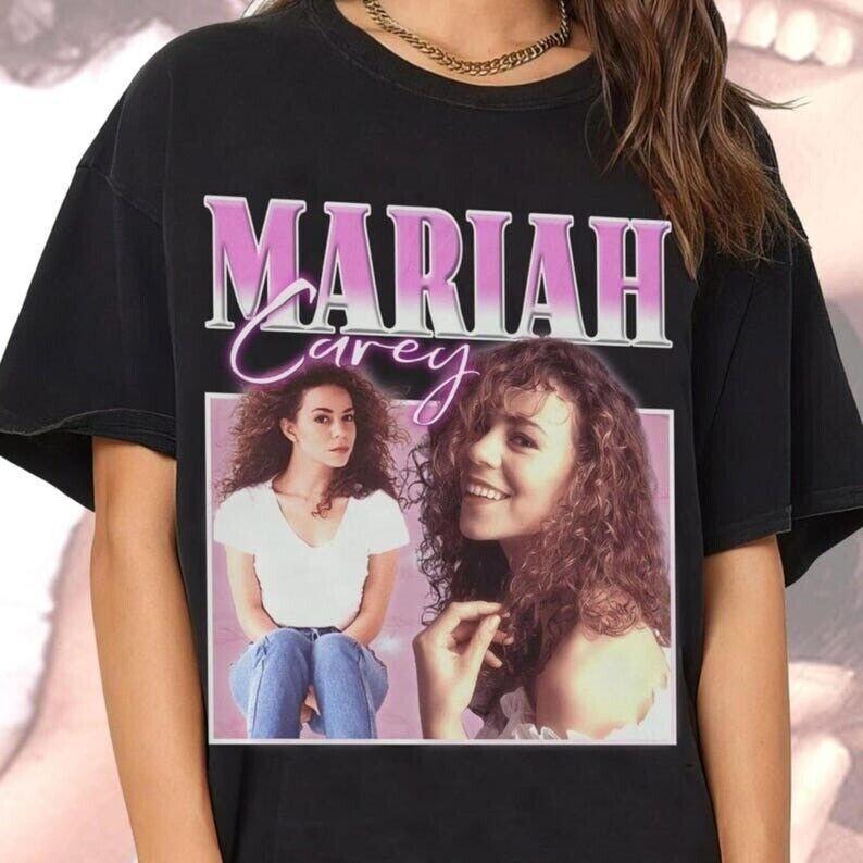 Mariah Carey Shirt Mariah Carey Vintage 90S Style Unisex Black T-shirt XXXXL