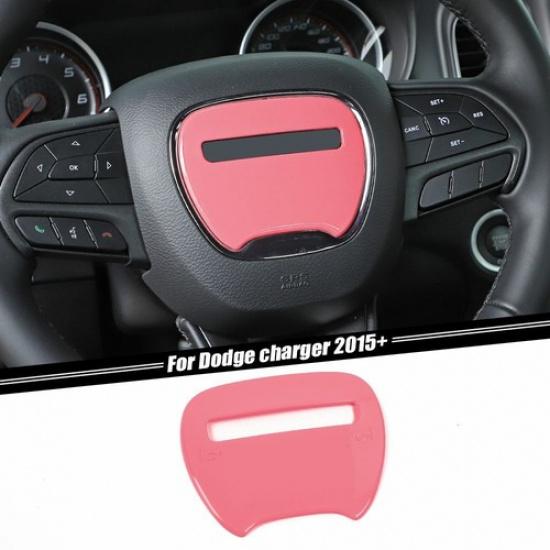Pink Steering Wheel Center Decor Cover Trim for Dodge Challenger Charger 2015+