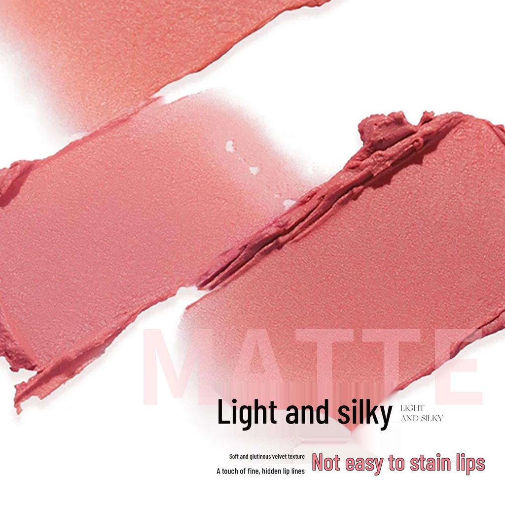 BM Lip Glaze: Lightweight Silky Matte, Soft Velvet Texture, Non-Staining, Fills Lines, Brightens Lips.