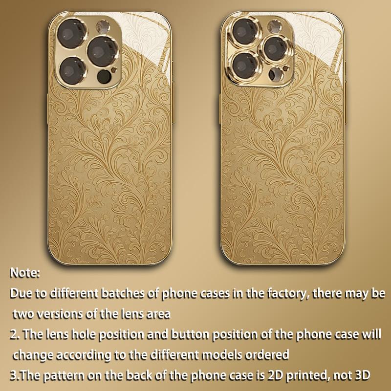 Opulent Vintage Golden‑Damask Baroque Aesthetic Phone Case for iPhone 17 16 15 14 13 12 11 Pro Max XS XR 7 8 Plus 16E