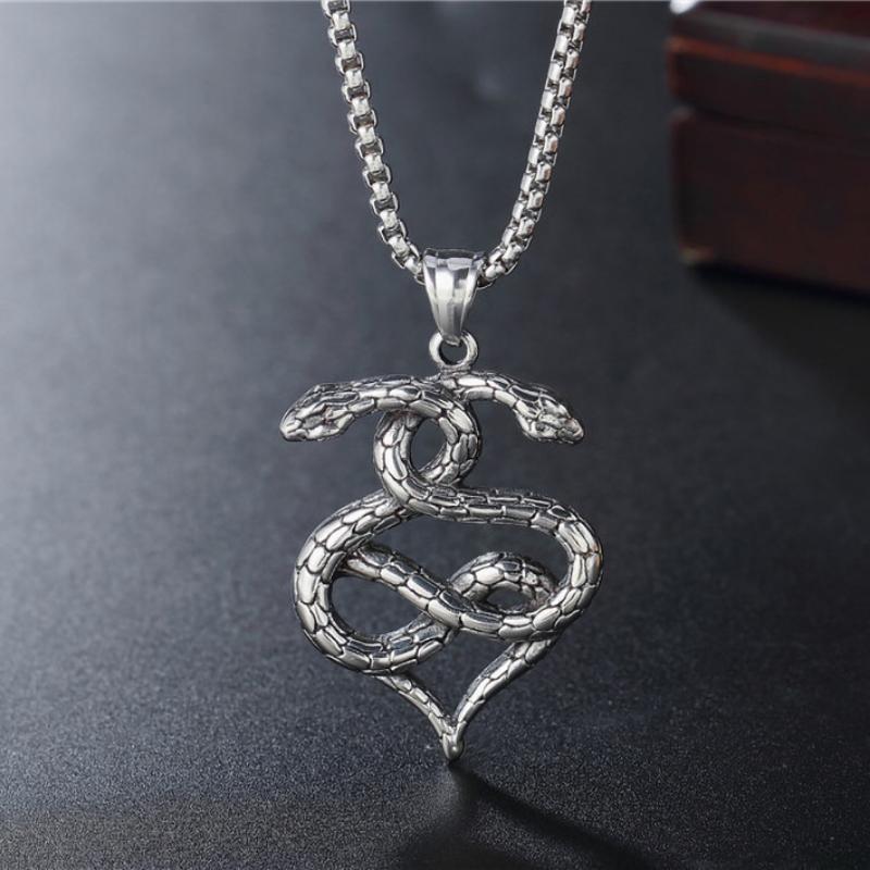 Titanium Steel Jewelry Great Demon Domain Double Snake Pendant Entanglement Double Snake Titanium Steel Pendant