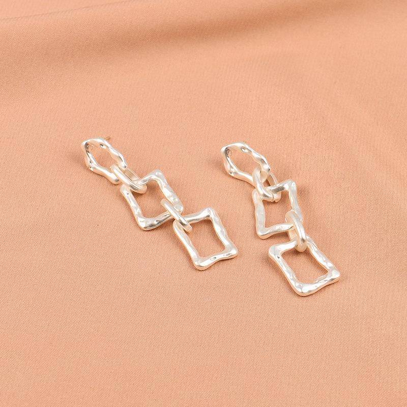 

Серьги-пусеты из серебра 925 пробы с нерегулярной цепочкой - Женские модные ретро-пусеты 884