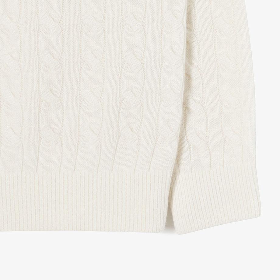 [Lacoste] Men's Cable Crew Neck Pullover AH816E-55NXFJ