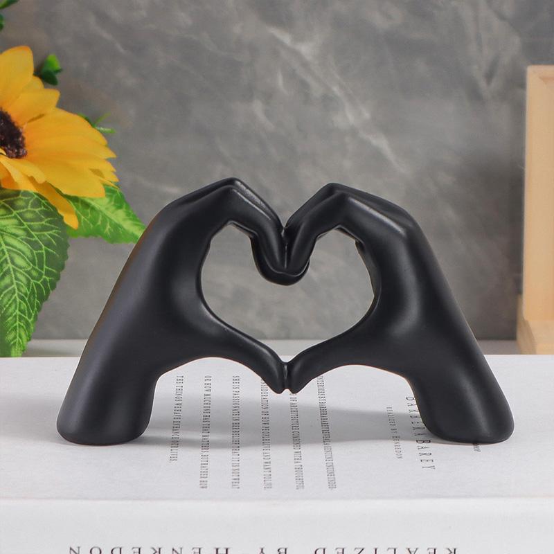 

Мини скульптура с жестом любви, полимерное изделие, украшение для дома, спальни, гостиной, рабочего кабинета, настольное украшение