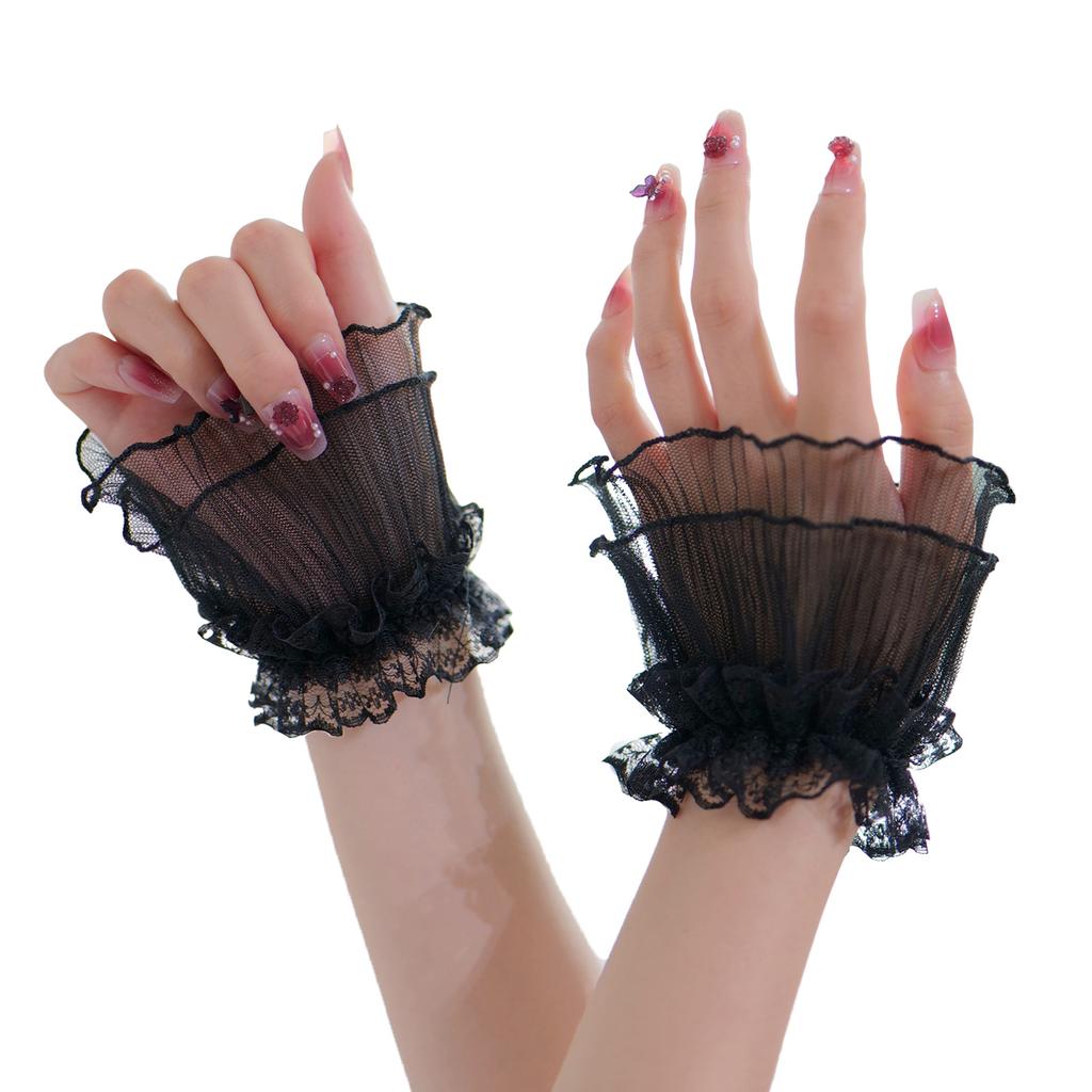 Spetskant Dubbellager Tyll Armvärmare Elegant Bröllopsfest Fotograferingstillbehör