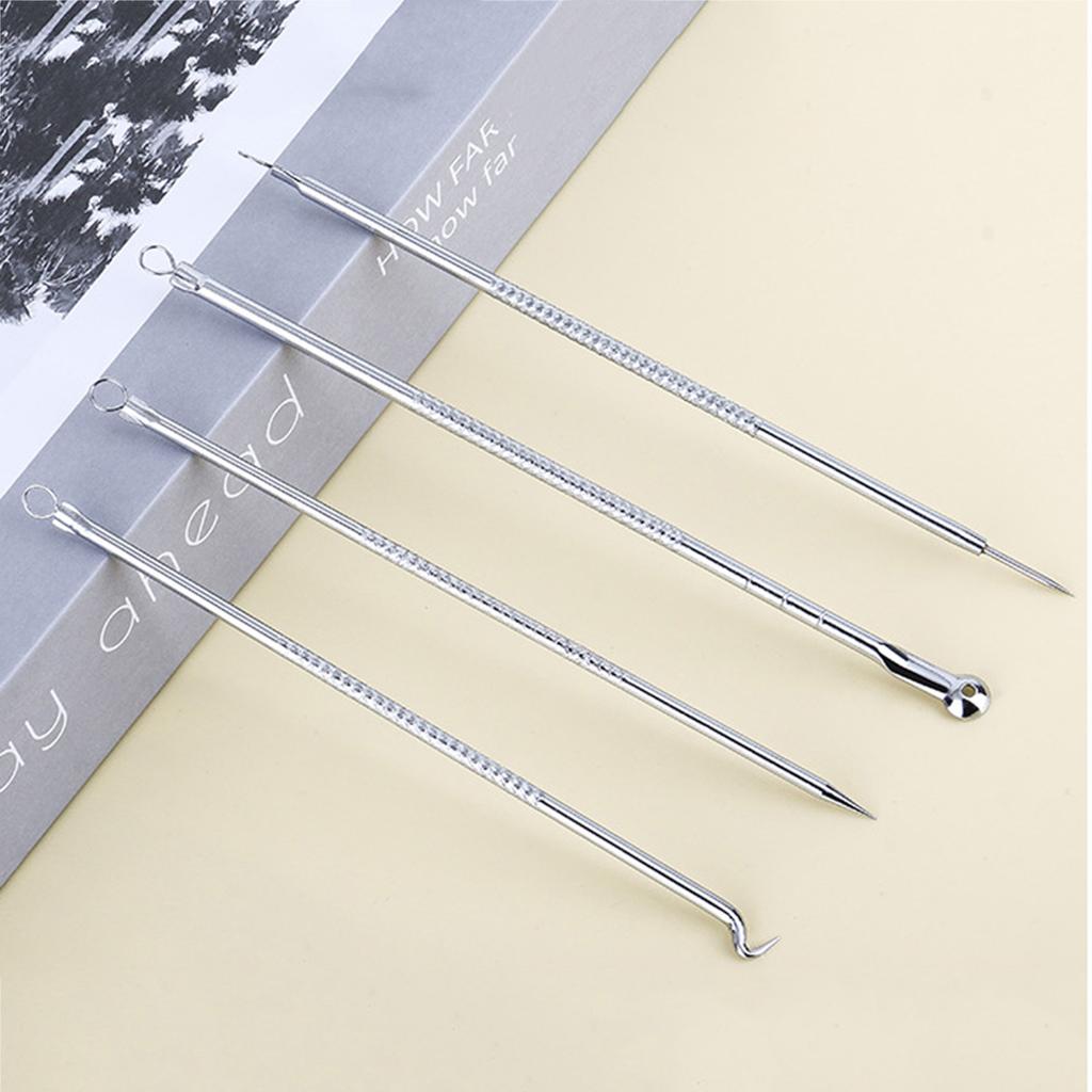 4PCS Stainless Steel Removal Kit Blackhead Remover Facial Pimple Comedone Needle