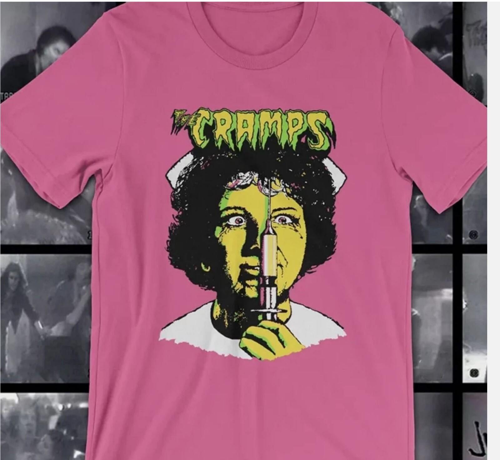 26 THE CRAMPS band pink T-shirt short sleeve All sizes S to 45Xl Unisex T-Shirt XL