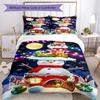 Conjunto de Roupa de Cama de Natal Respirável Capa de Edredom com Fronhas Roupa de Cama Decorativa para Quarto Decoração de Casa Presente de Aniversário