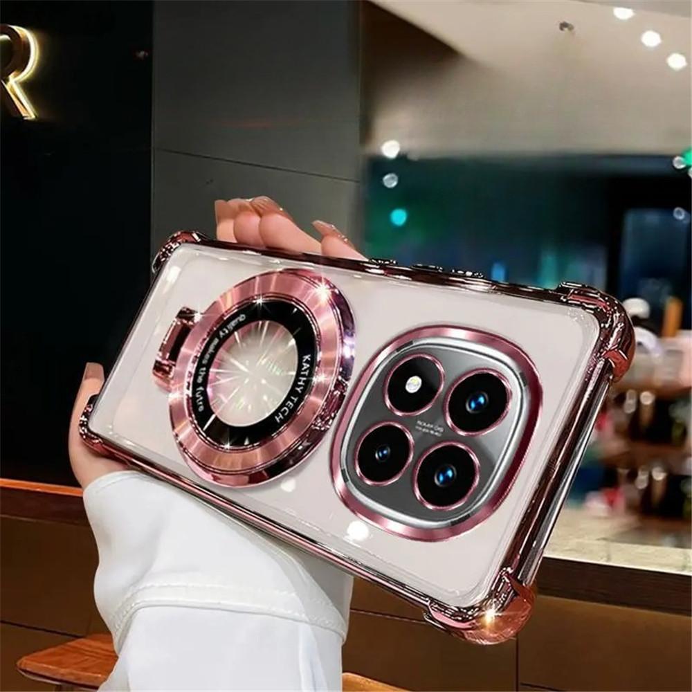 

Plating Holder Phone Case For Xiaomi Poco X7 X6 X5 X3 X8 M8 M7 M6 F6 F7 F8 Pro POCO C65 C75 Shockproof Soft Stand Clear Cover POCO X8 Pro