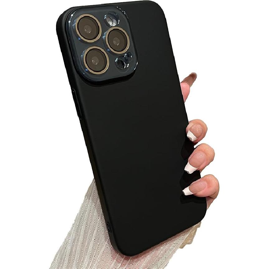 Caseative for iPhone 15 Pro Case,Solid Color Full Camera Lens Protection Phone Case (Wine Red)