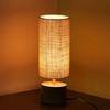 Volta' Mango Wooden Table Lamp for Bedroom (14 Inch, Linen & Wood, Without Bulb, Pack of 1) | CFL/LED Table Lamp
