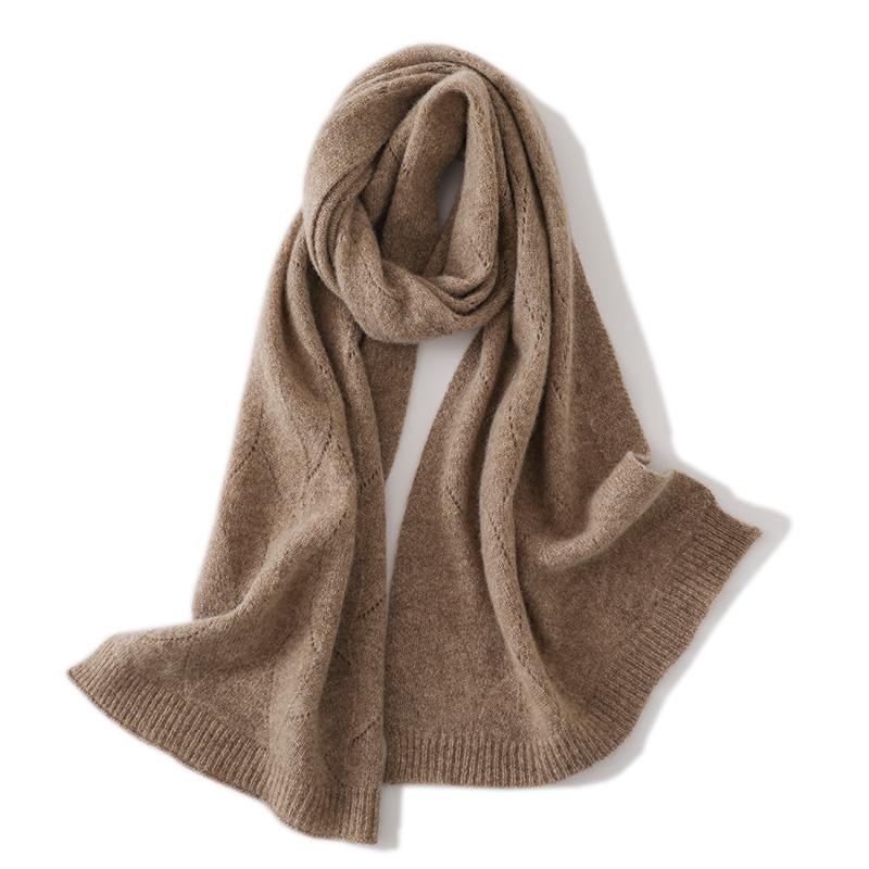Winter Women Scarf Warm Shawls and Wraps Lady Solid Female Hijab Wool Pashmina Foulard Knit Scarves