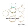 Vacation Style Metal Shell Crystal Beads Stackable Bracelets Set For Women Men Multilayer Bohemian Beach Bangle Summer Jewelry