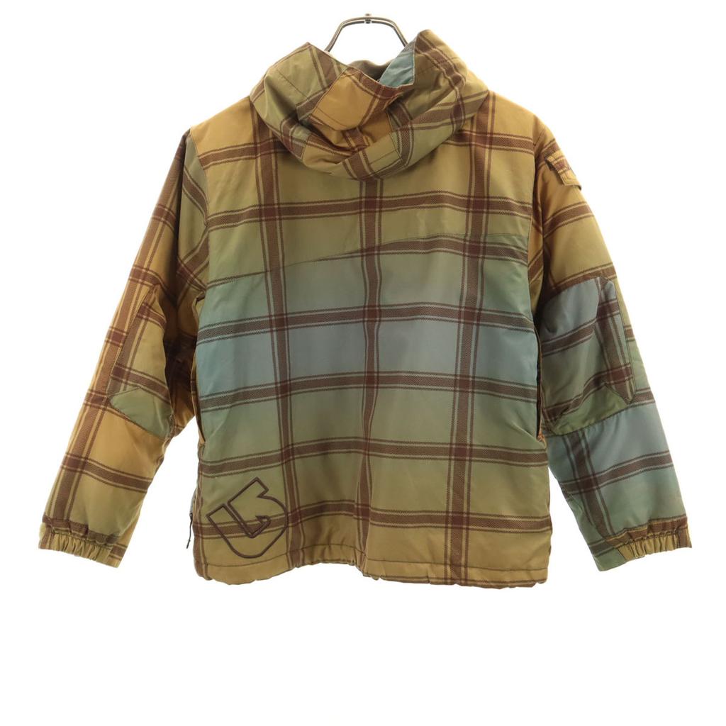 BURTON Check Pattern snow board Jacket M Yellow Kid's Used
