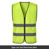 Reflective Yellow Safety Vest: Breathable Fluorescent Gear for Construction, Cycling, and Road Safety