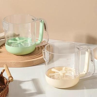 Salad Dressing Shaker Bottle Manual Stiring Cup For Kitchen Egg Beater Liquid Mixing Cup Vinaigrette Dressing Bottle