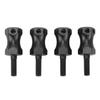 4Pcs Hex Wheel Hub Extension Adapter Steel Widen 15mm 1 10 RC Hex Hub Coupler for LOSI Baja Rey Black