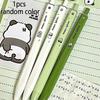 1/4Pcs Creative Cute Cartoon Panda Gradient Color Gel Pen Kawaii Student Stationery 0.5Mm Black Ink Pen School Office Supplies
