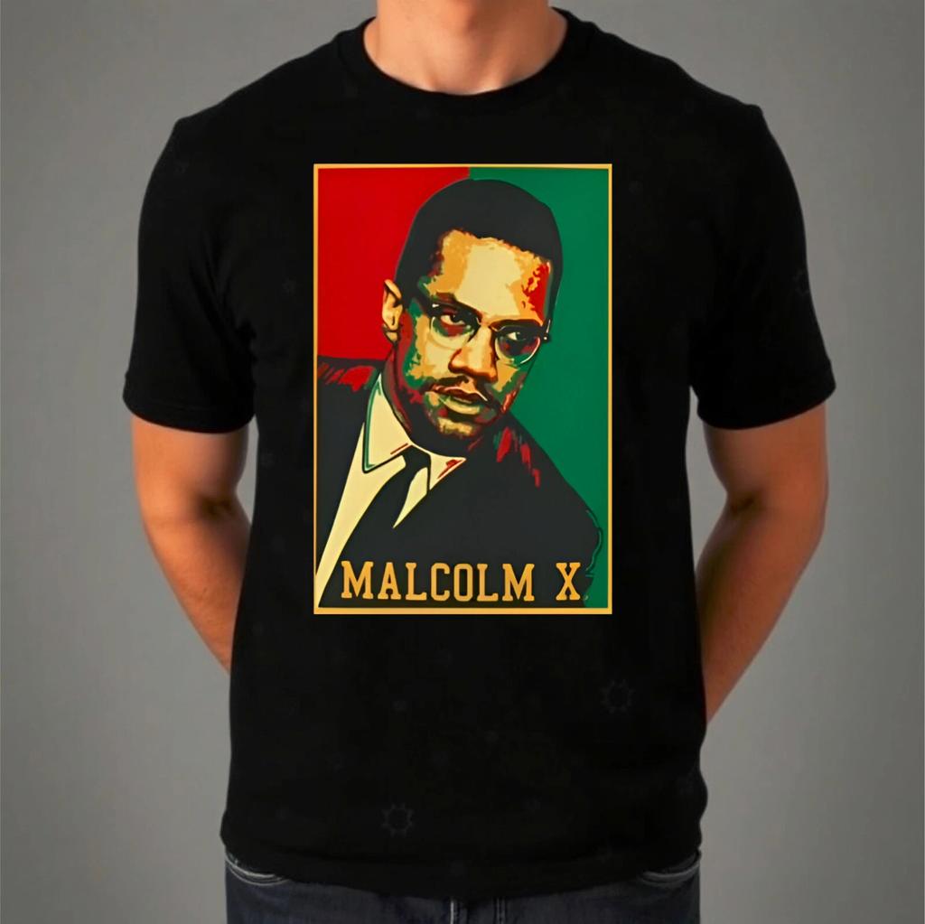 Month History Activist Black Malcolm Civil Tee T-Shirt Rights X African Top Tee