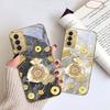 Glückstasche der Segnungen Für Samsung Galaxy S 21 S22 S23 Plus S24 Ultra S20 FE 25Ultra S21+ S9+ 22Plus Goldene Glas-Handyhülle