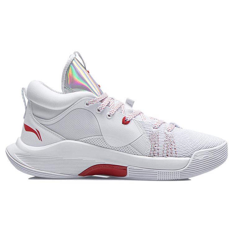 New LINING SILENCER Basketball Shoes Men's Mid top Standard White ABPQ049-3