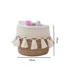 Handmade Woven Cotton Rope Woven Storage Basket Desktop Organizer Sundries Toys Comestics Keys Snacks Box Sundries Organizer