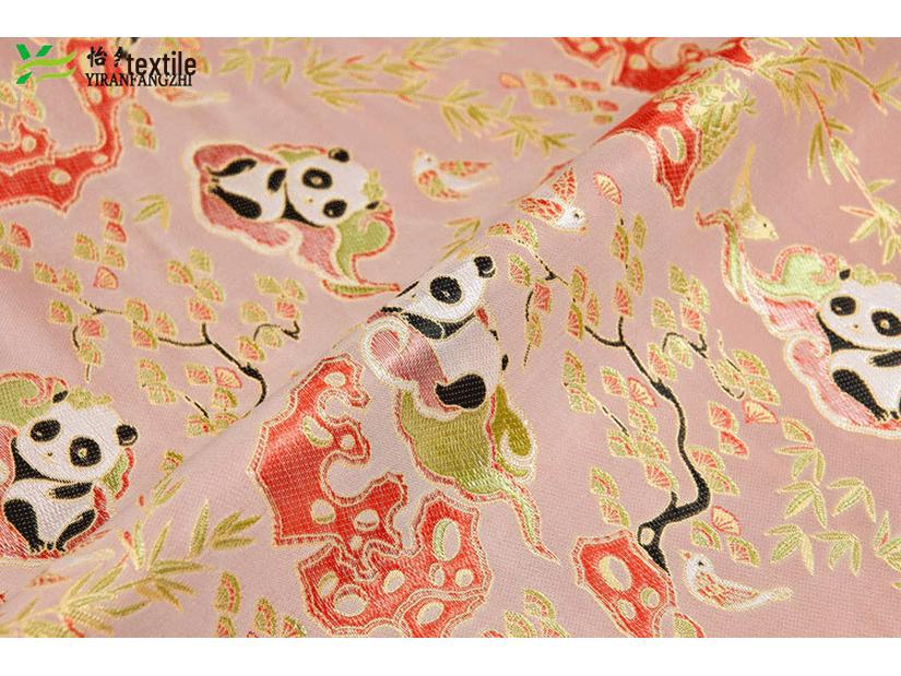 Chinese-Style Children's Clothing: Panda Jacquard, New Year Costume, Tang Suit Brocade Fabrics