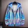 Danmo Estate Colorato Lucido Abbigliamento Protezione Solare Uomo Donna Coppie Giacca Colorata Sottile Traspirante Taglia Plus