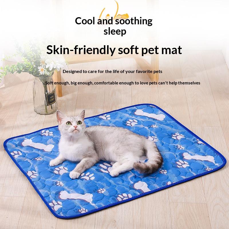 Dog Cooling Pad Self-Cooling Ice Silk Washable Pet Mat Comfortable Cooling Pad for Dogs And Cats Cooling Beds Cats Accessories