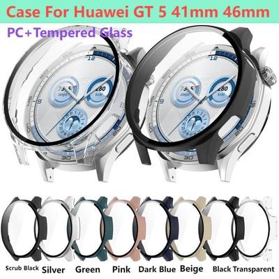 Pełne etui na Huawei Watch GT5 46MM 41MM PC+Szkło Hartowane Pokrowiec Ochronny Akcesoria do Smartwatcha na Huawei Watch GT 5 Obudowa