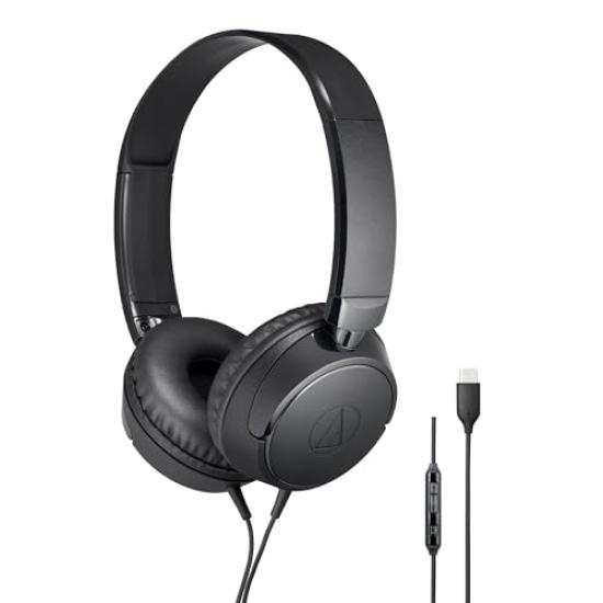 

Наушники Audio-Technica ATH-S120C Проводные наушники-вкладыши 1,2 м с разъемом USB Type-C Микрофон для веб-конференций с дистанционным управлением Легкие Компактные