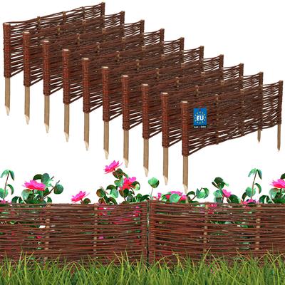 Kotarbau® Garden Fence Palisade Edging Wicker Driven Fence 60 X 20 Cm Set Of 10